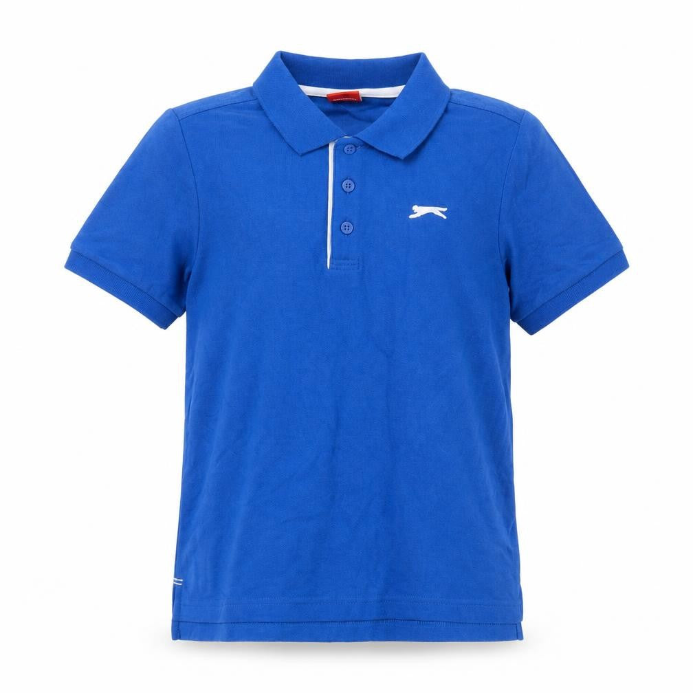 Slazenger Boys Blue Polo Shirt, 9-10 Years, Short Sleeve