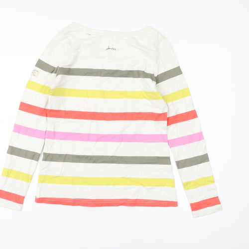Joules Women's Multicoloured Striped T-Shirt, Size 8, Cotton