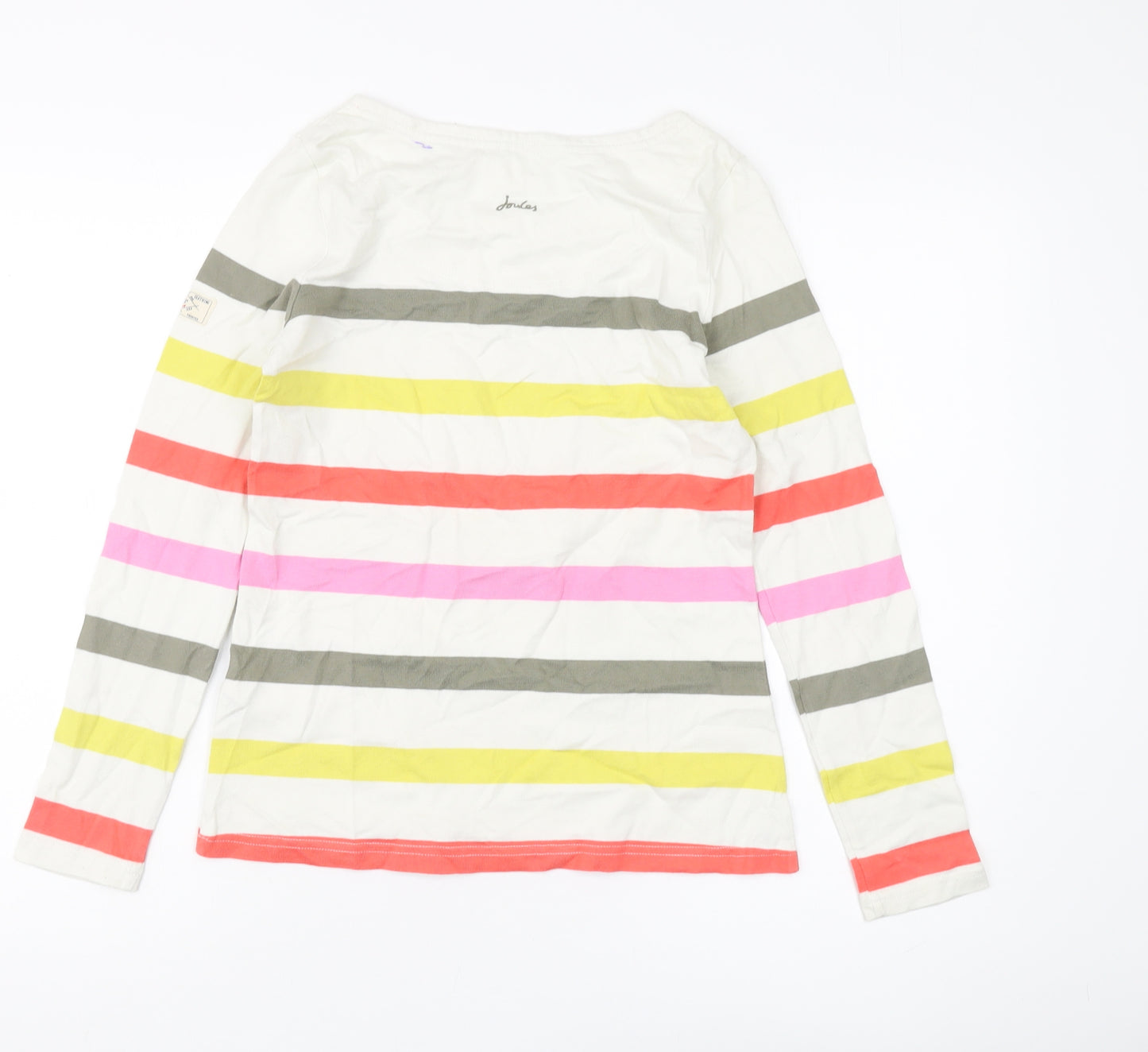 Joules Women's Multicoloured Striped T-Shirt, Size 8, Cotton