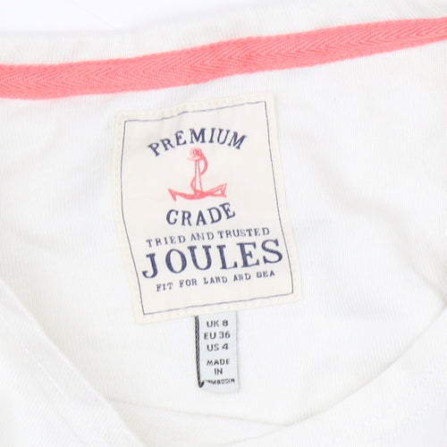 Joules Women's Multicoloured Striped T-Shirt, Size 8, Cotton