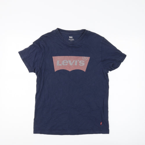 Levi's Unisex Blue Cotton Basic T-Shirt S
