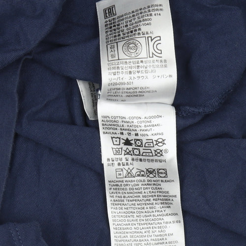 Levi's Unisex Blue Cotton Basic T-Shirt S