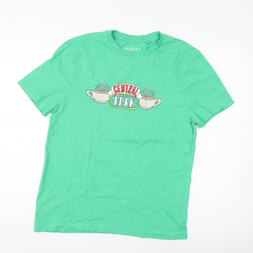 Friends Men's Green Central Perk Short Sleeve T-Shirt L