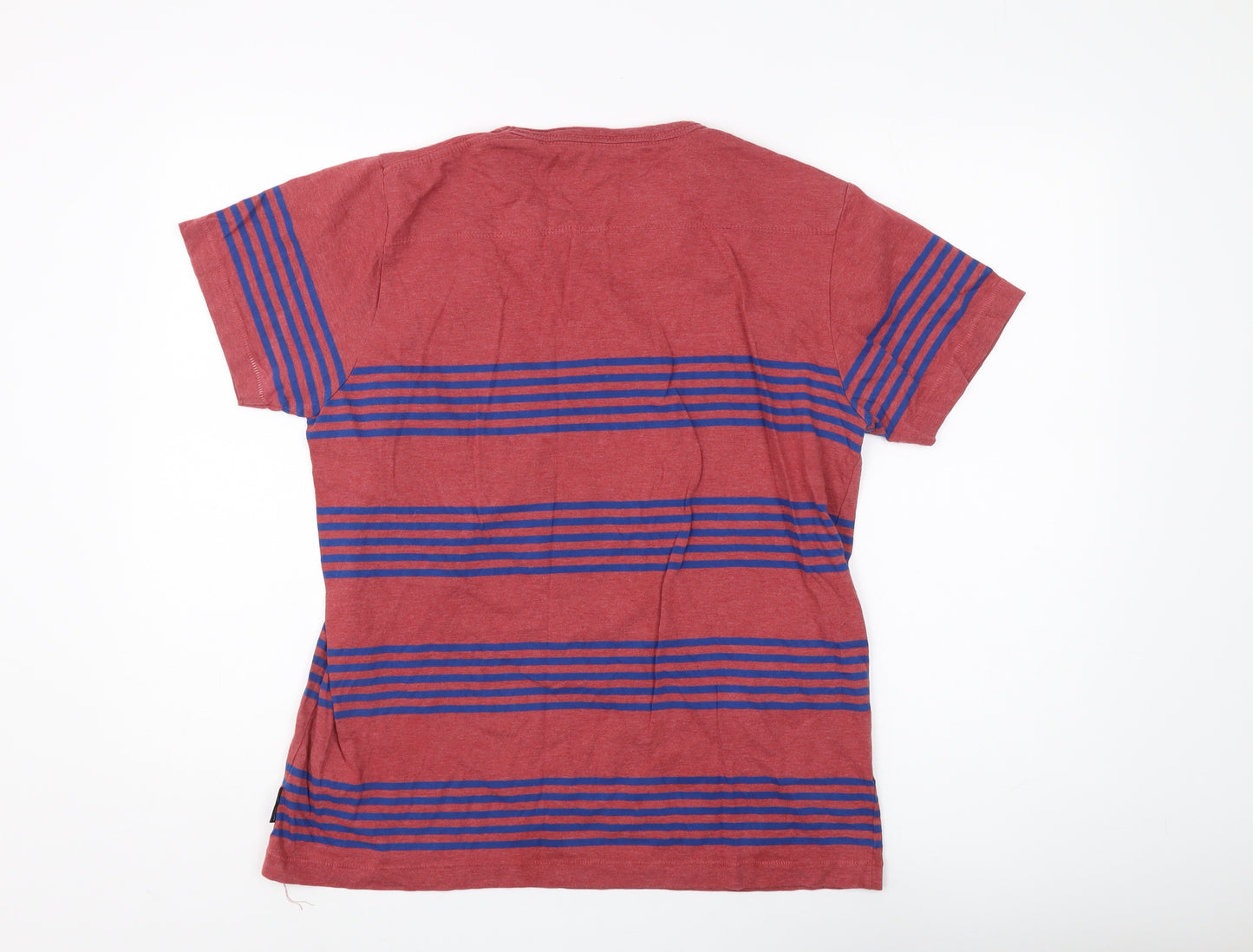 French Connection Men's Red Striped T-Shirt, L