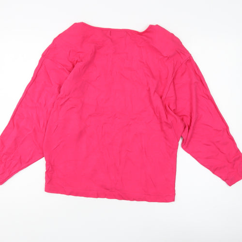 Winsmira Women's Pink Cotton Long Sleeve T-Shirt
