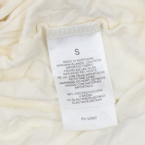 Liz Claiborne Women's Ivory Ruffle T-Shirt S