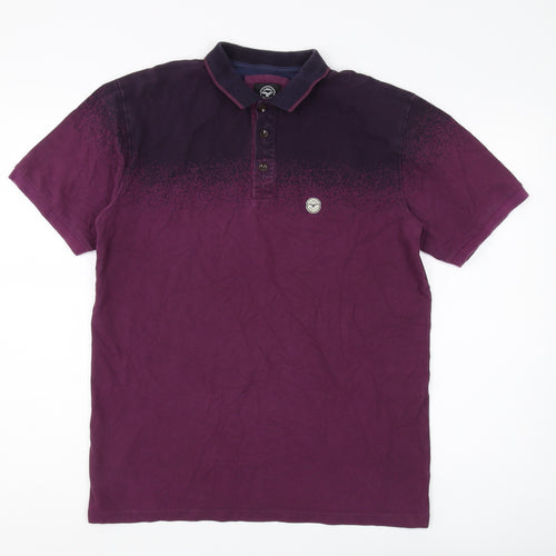 Le Breve Men's Purple Polo Medium Short Sleeve