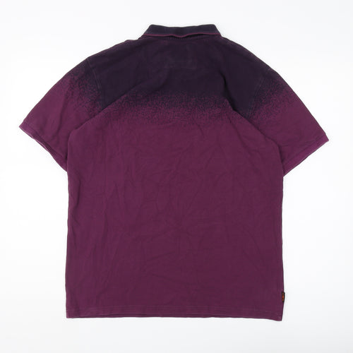 Le Breve Men's Purple Polo Medium Short Sleeve