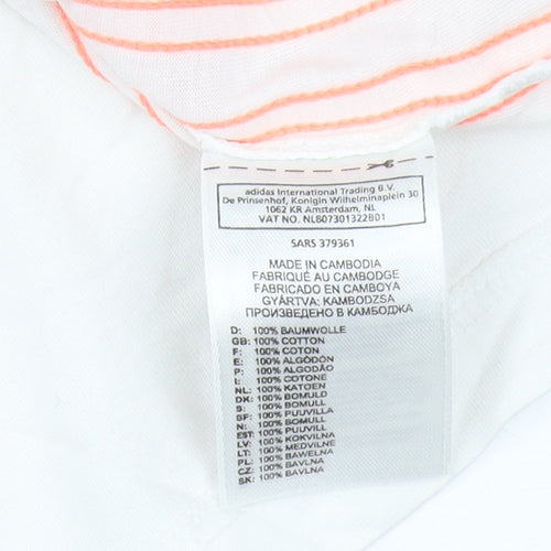 Adidas Women's White Tank Top Size 12 Sleeveless Scoop Neck