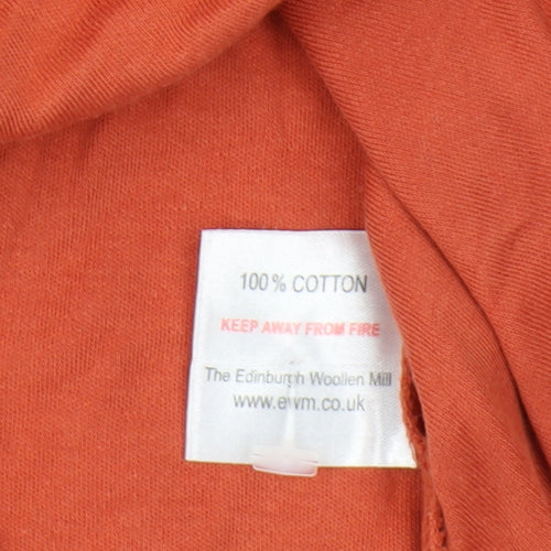 ISLE Women's Orange V-Neck T-Shirt, Size M