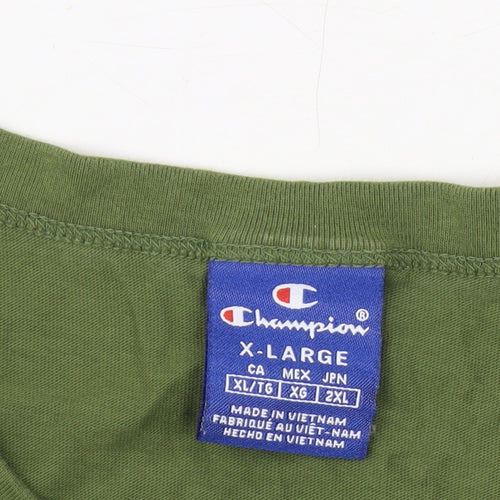 Champion Men's Green XL T-Shirt - Classic & Comfortable
