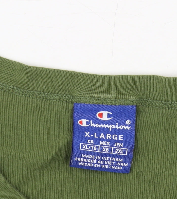 Champion Men's Green XL T-Shirt - Classic & Comfortable