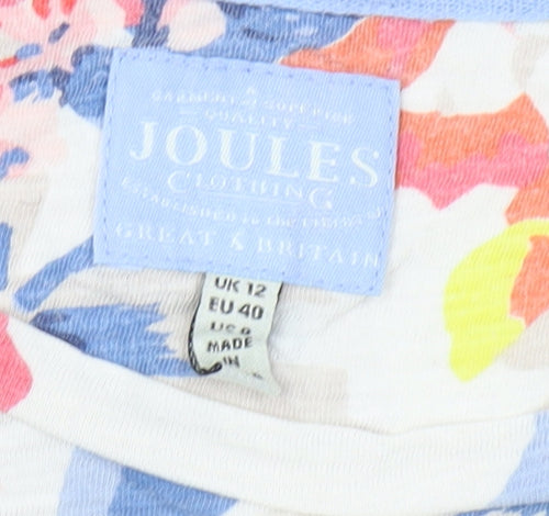 Joules Women's Multicoloured Floral T-Shirt, Size 12