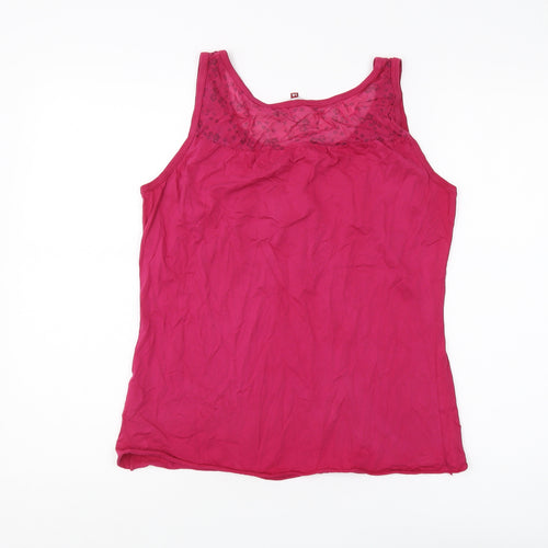 White Stuff Women’s Pink Tank Top Size 14 Cotton