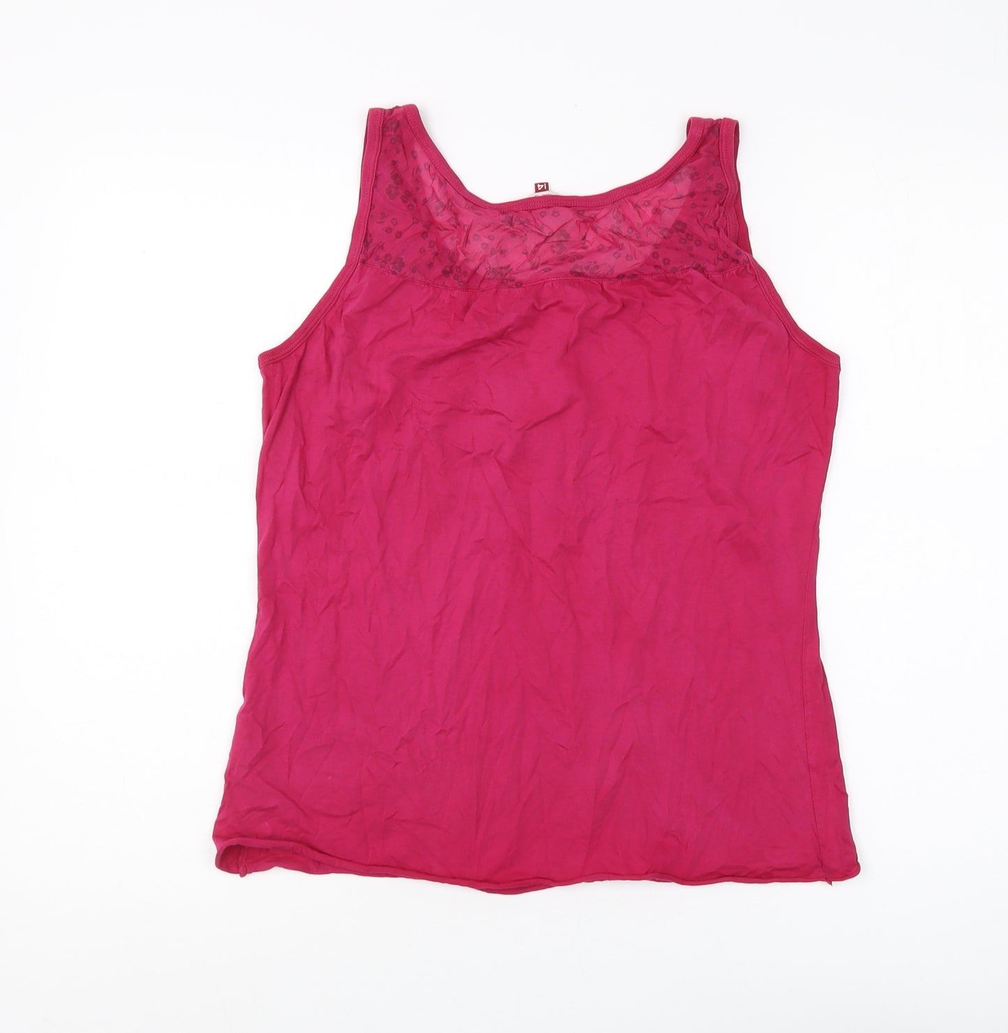 White Stuff Women’s Pink Tank Top Size 14 Cotton