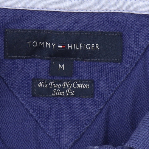 Tommy Hilfiger Men's Blue Slim Fit Polo, Medium