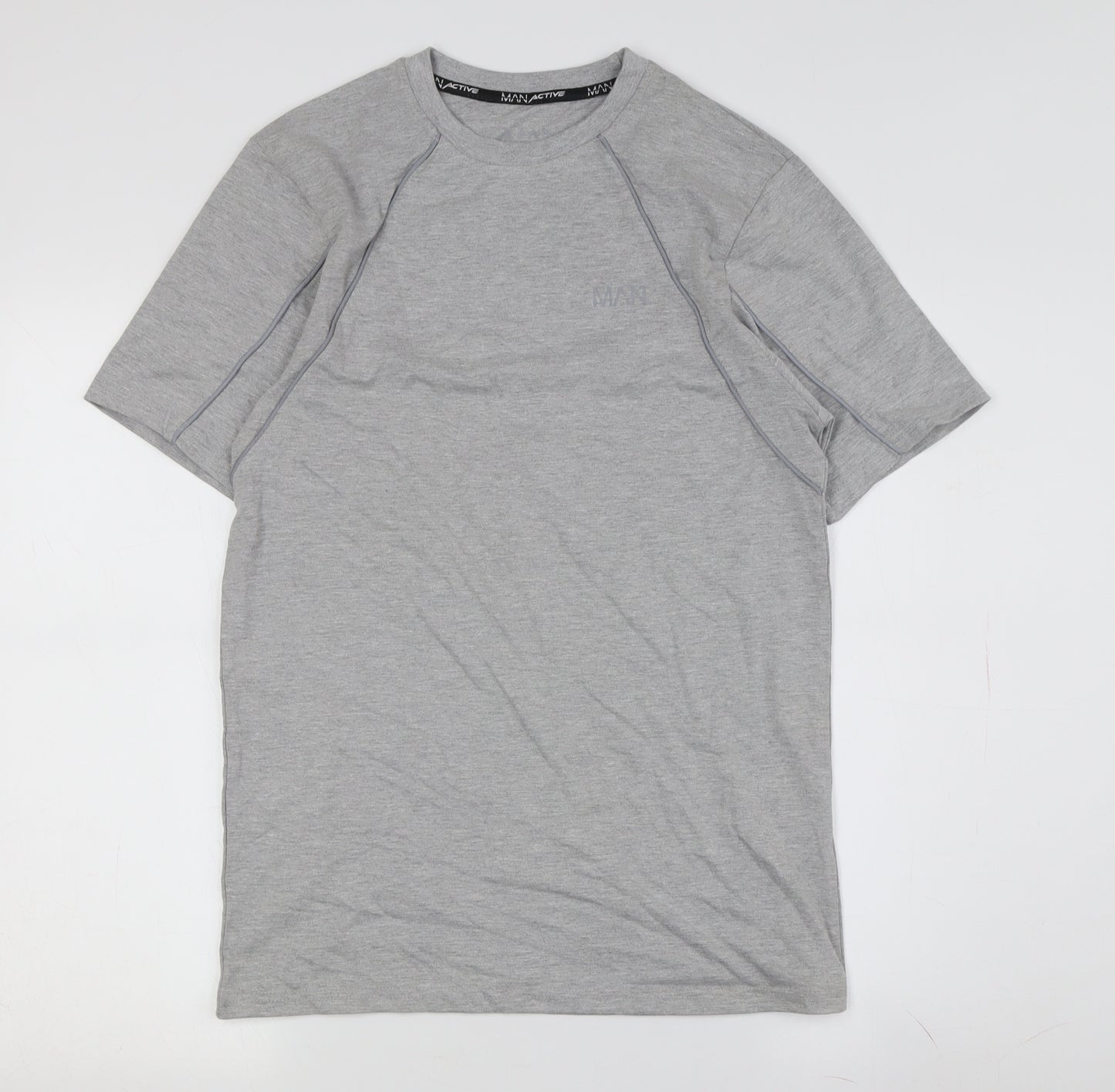 MAN Active Men's Grey XS Crew Neck T-Shirt