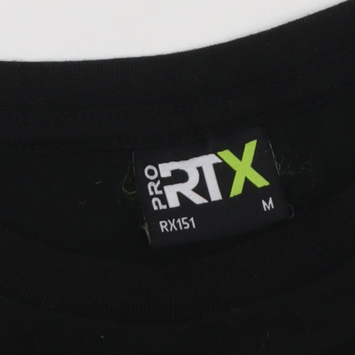 PRO RTX Men's Black T-Shirt M Regular Crew Neck