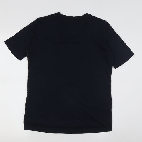 Canda Women's Black Sequin T-Shirt, Size S, Casual Wear
