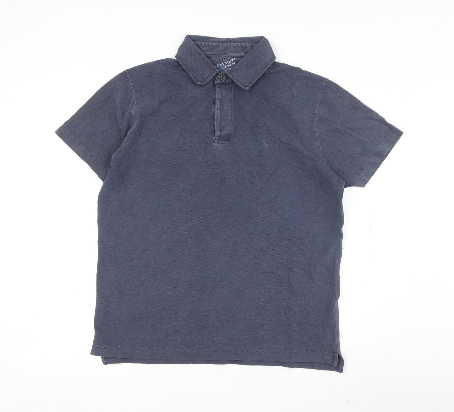 Marks and Spencer Men's Blue S Short Sleeve Polo Shirt