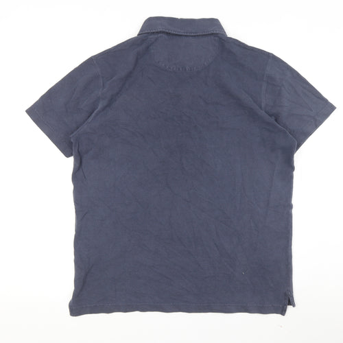 Marks and Spencer Men's Blue S Short Sleeve Polo Shirt