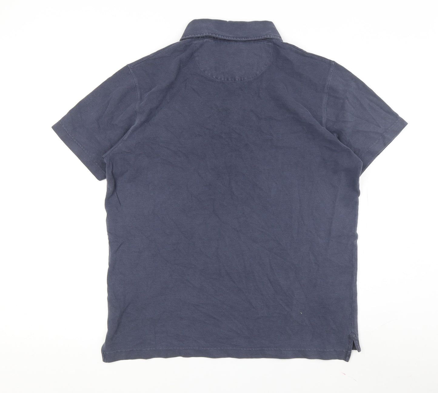 Marks and Spencer Men's Blue S Short Sleeve Polo Shirt