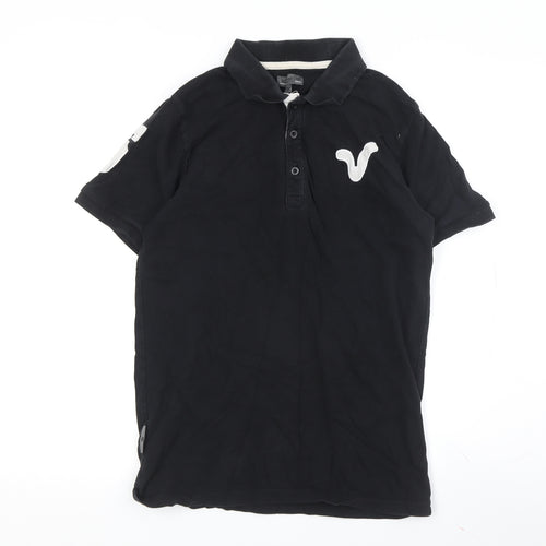 Vo Jeans Co. Men's Black Polo Shirt Medium