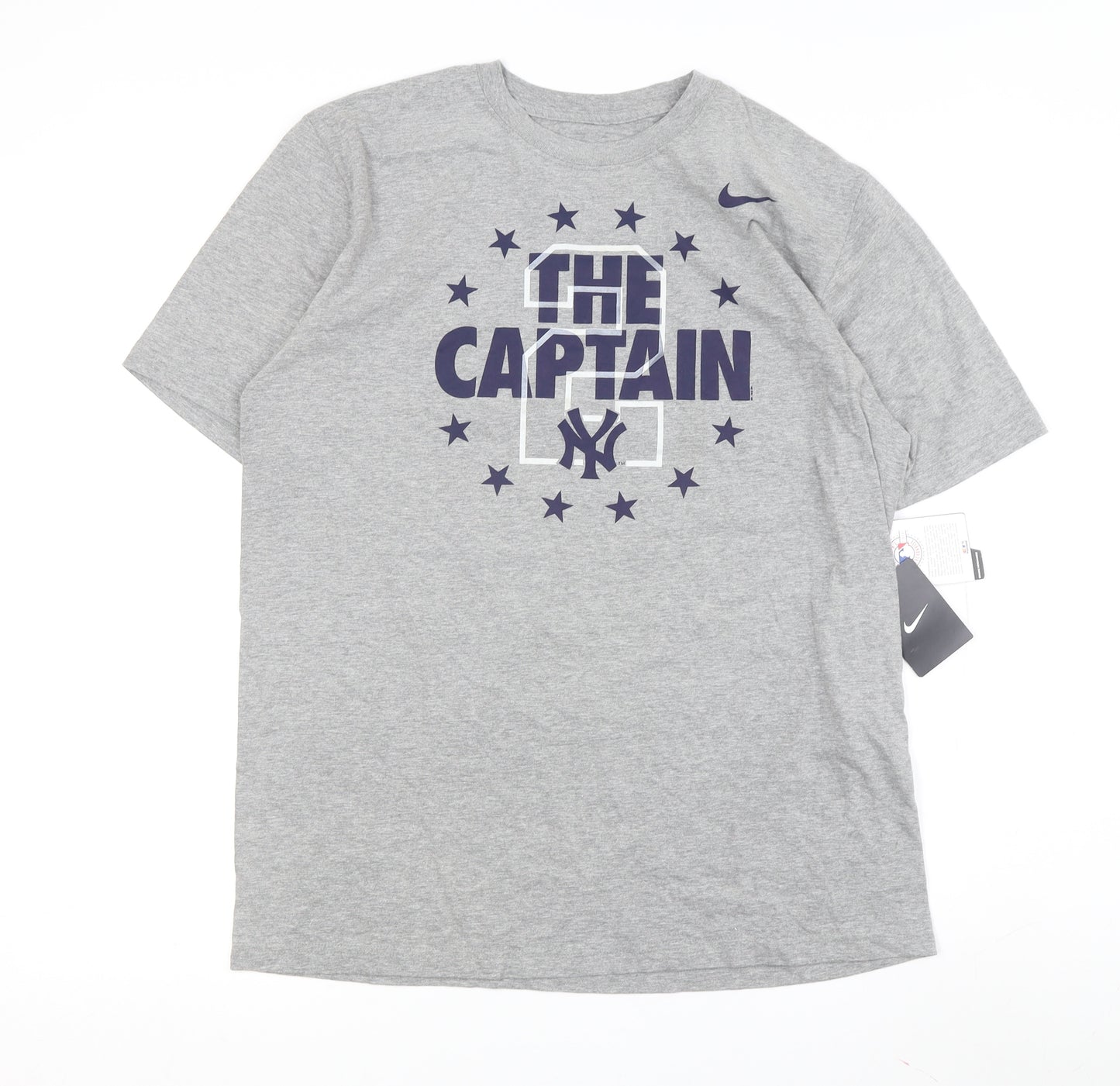 Nike Men's Grey Sports T-Shirt L - Iconic Graphic Logo