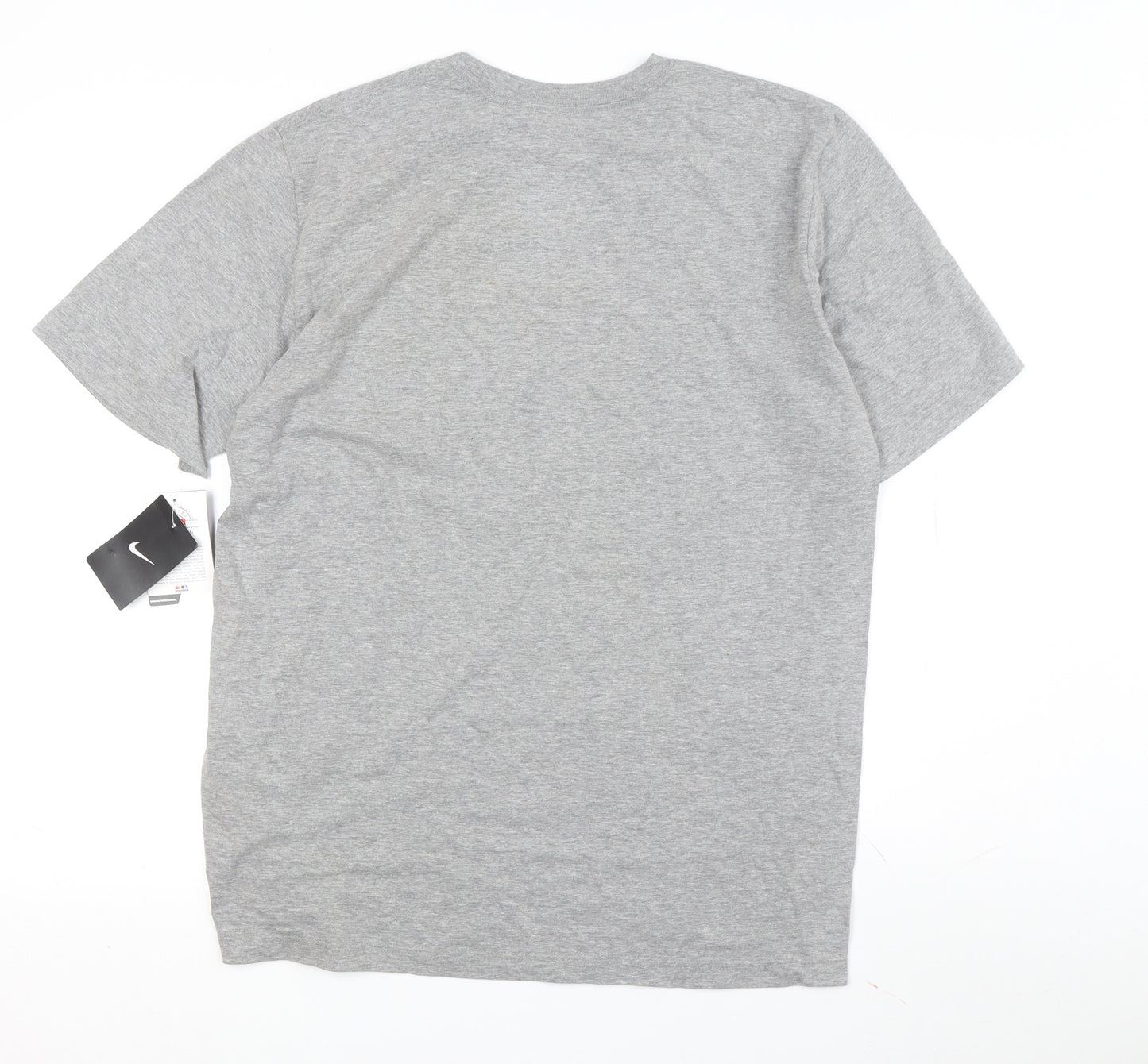 Nike Men's Grey Sports T-Shirt L - Iconic Graphic Logo