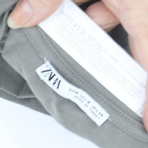 Zara Men Grey Short Sleeve Crew Neck T-Shirt S