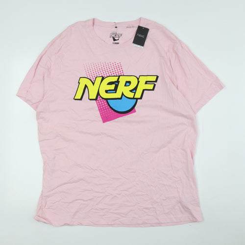 Next Pink Cotton T-Shirt, Women's, 2XL, Nerf Gun
