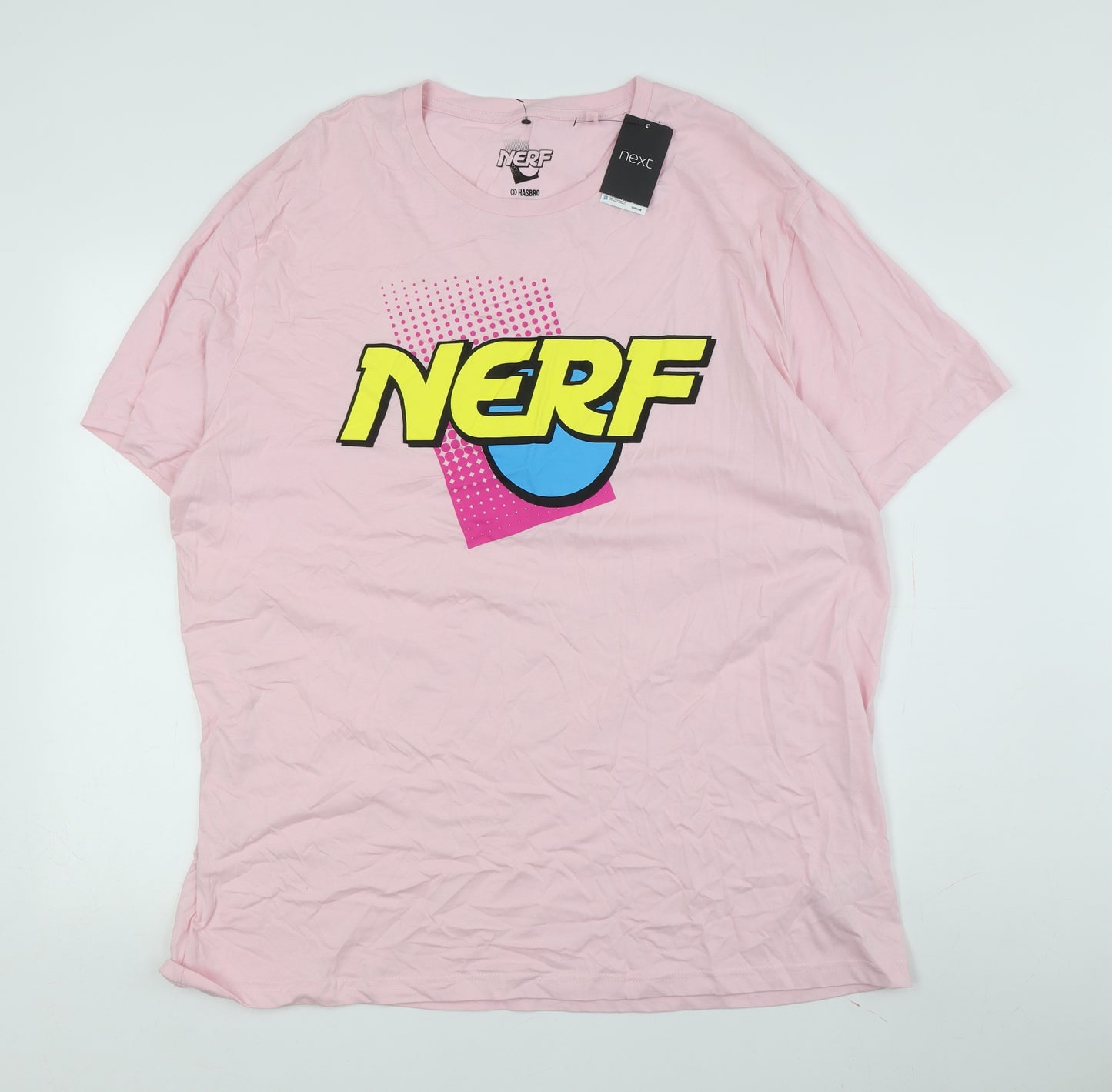 Next Pink Cotton T-Shirt, Women's, 2XL, Nerf Gun