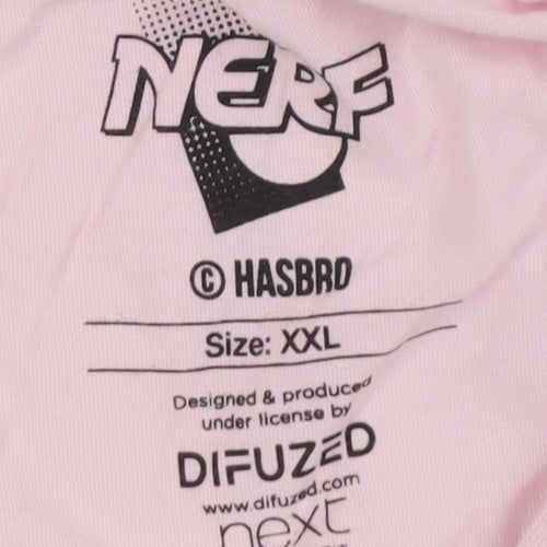 Next Pink Cotton T-Shirt, Women's, 2XL, Nerf Gun
