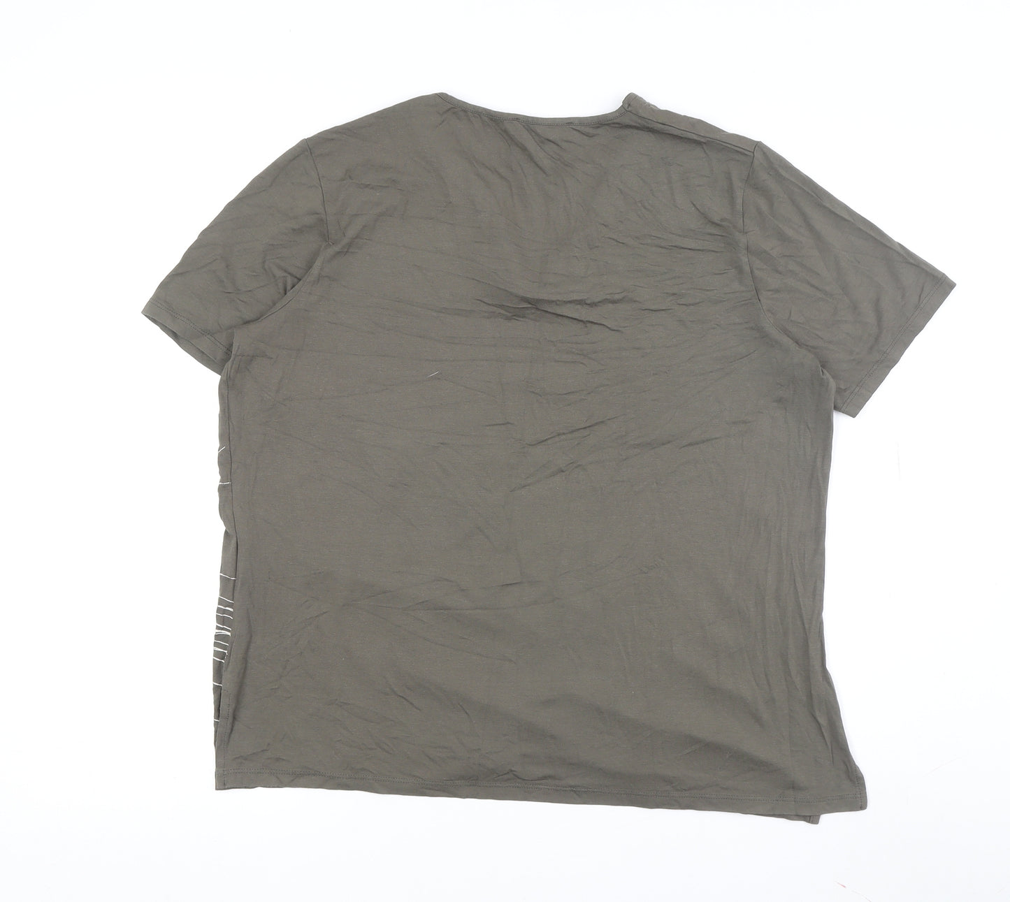 Dorpna Women's Brown V-Neck T-Shirt Small