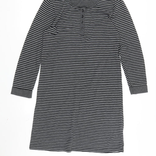 Inspirations Women's Black Striped T-Shirt Dress