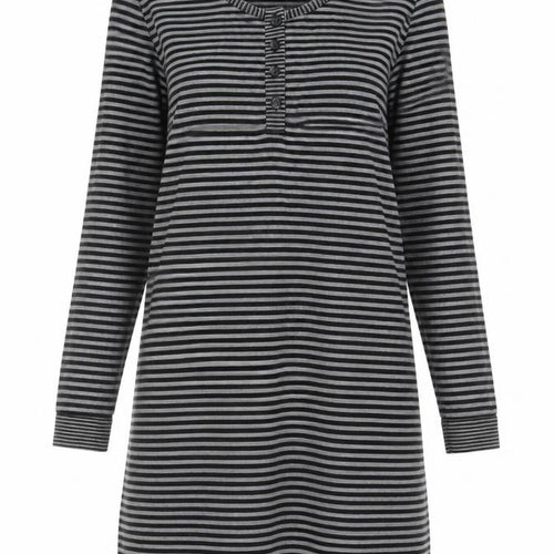 Inspirations Women's Black Striped T-Shirt Dress