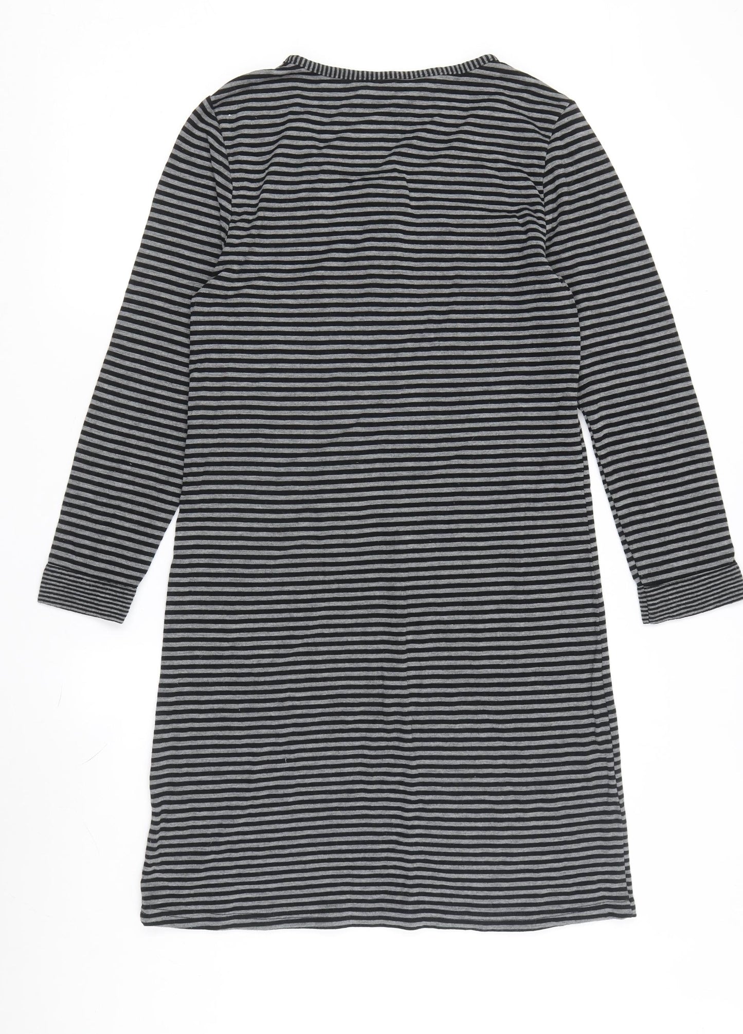 Inspirations Women's Black Striped T-Shirt Dress