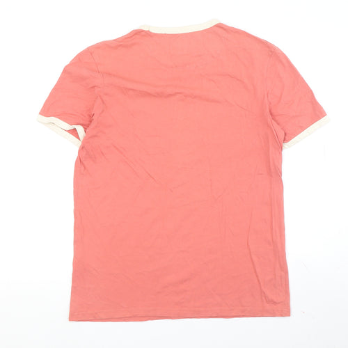 Lyle & Scott Men's Pink Cotton T-Shirt, Medium, Solid