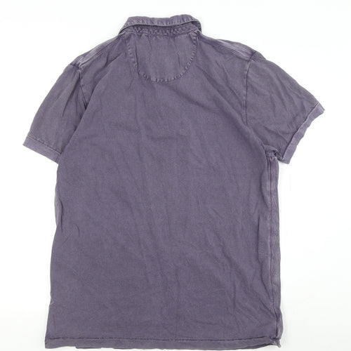 John Rocha Men's Purple Cotton Polo Shirt M