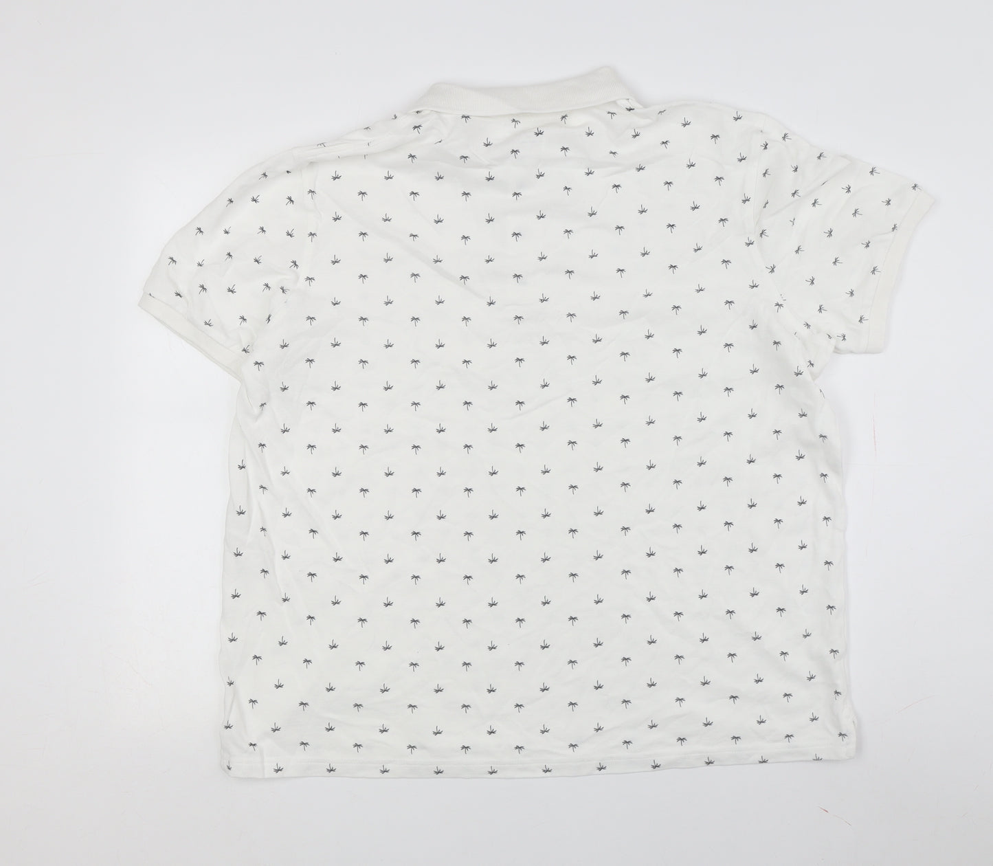 Marks and Spencer Men's White Polo 2XL Regular Fit