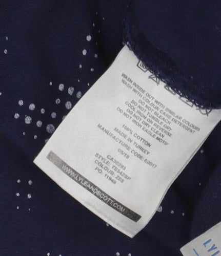 Lyle & Scott Men's Blue Graphic Print T-Shirt M