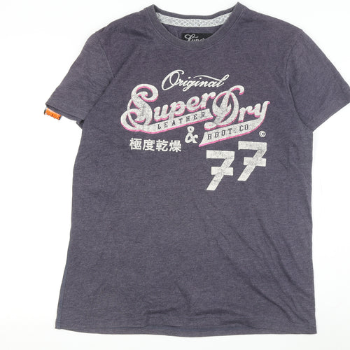 Superdry Men's Grey Graphic Print T-Shirt 2XL