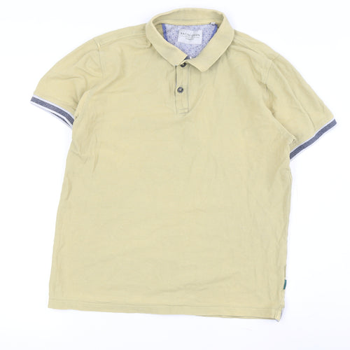 Racing Green Men's Beige Medium Polo Shirt