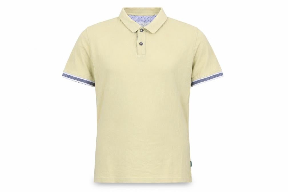 Front view of Racing Green Men's Beige Medium Polo Shirt