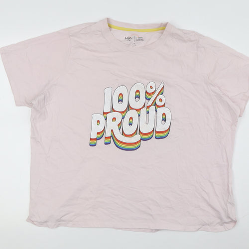 Marks & Spencer Women's Pink XL Pride T-Shirt