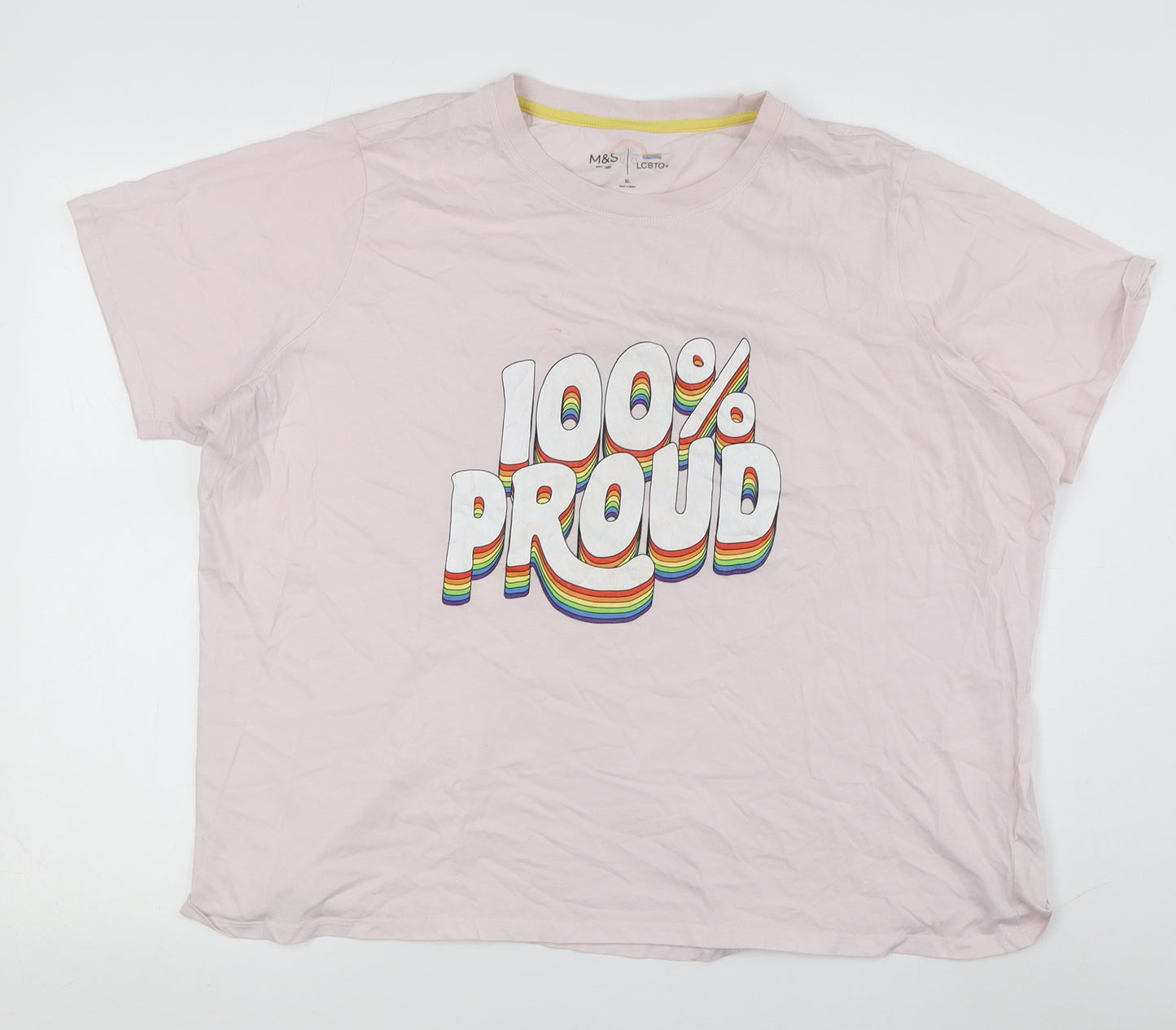 Marks & Spencer Women's Pink XL Pride T-Shirt