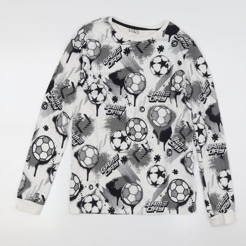 Marks and Spencer Boys Multicoloured Graphic Long Sleeve T-Shirt