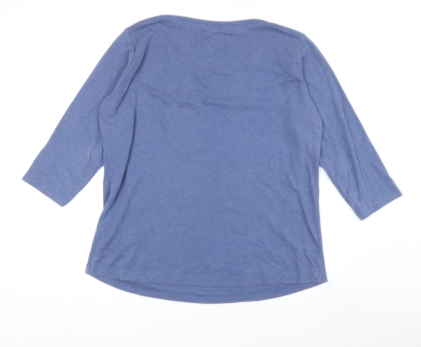 Country Rose Women's Blue 3/4 Sleeve Basic T-Shirt L