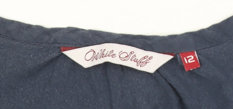 White Stuff Women's Blue Tunic Blouse Size 12