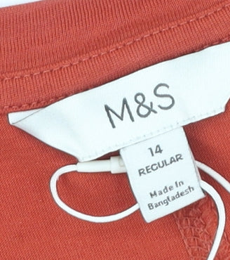 Marks and Spencer Women's Red Long Tank Dress Size 14